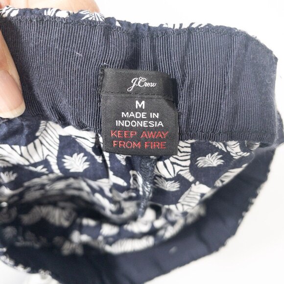 J. Crew Zebra Print Short Sleeve Button-Up Pajama Set SZ M - Picture 9 of 10